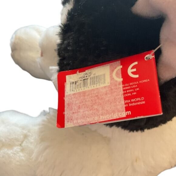 Aurora Black & White Oreo Plush Cat Stuffed Animal Toy 17" - Picture 2 of 7